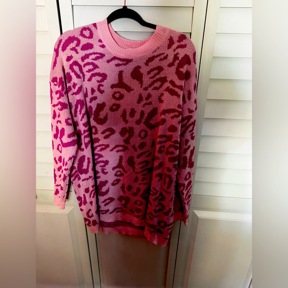 Zebra pink sweater.